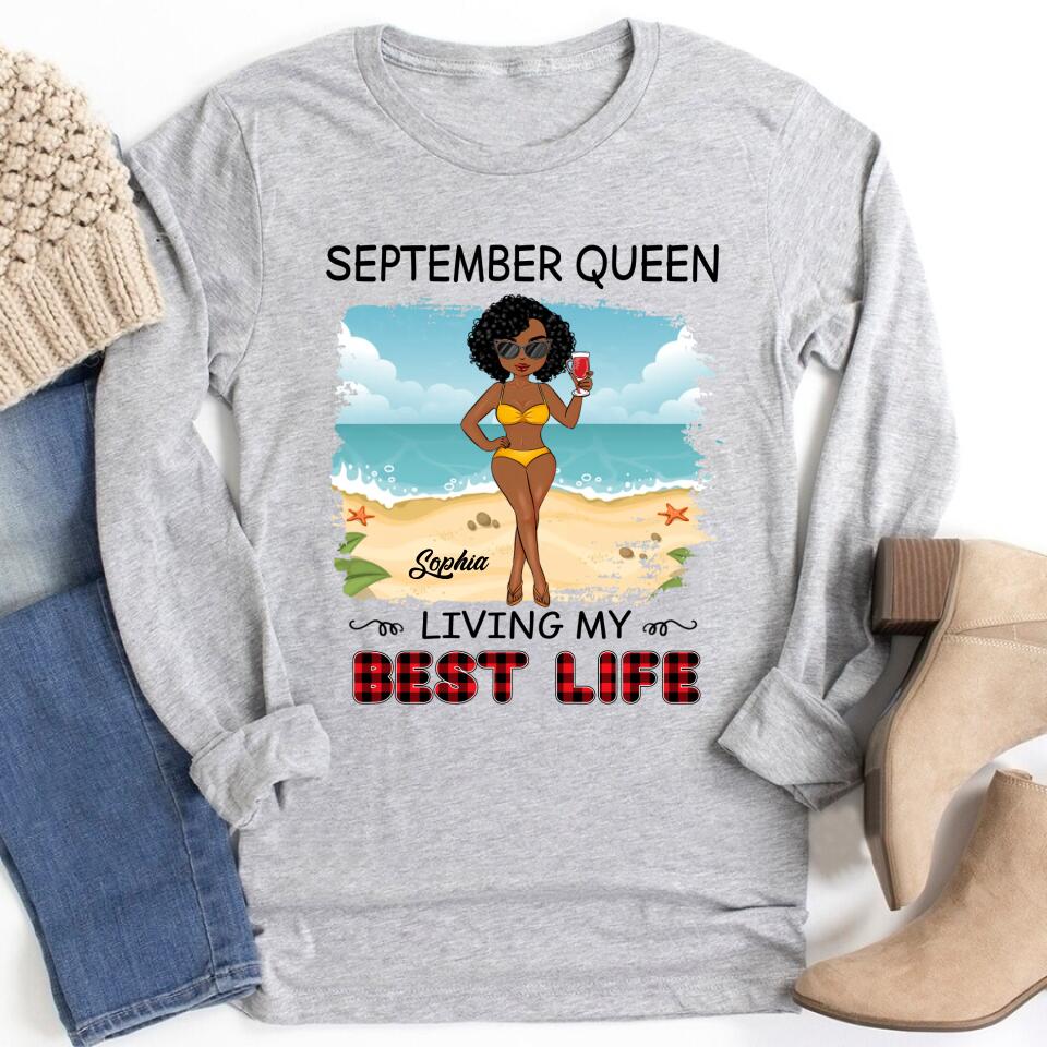 September Birthday Shirt, Custom Birthday Shirt, Queens are Born In September, September Birthday Shirts For Woman, September Birthday Gifts