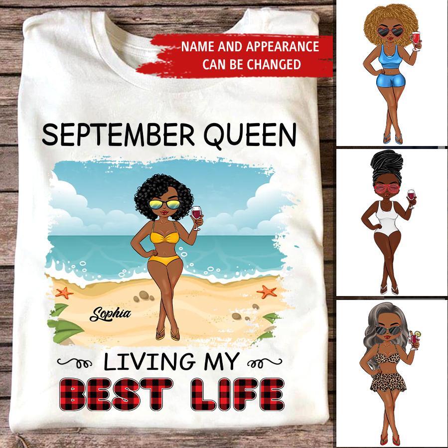 September Birthday Shirt, Custom Birthday Shirt, Queens are Born In September, September Birthday Shirts For Woman, September Birthday Gifts