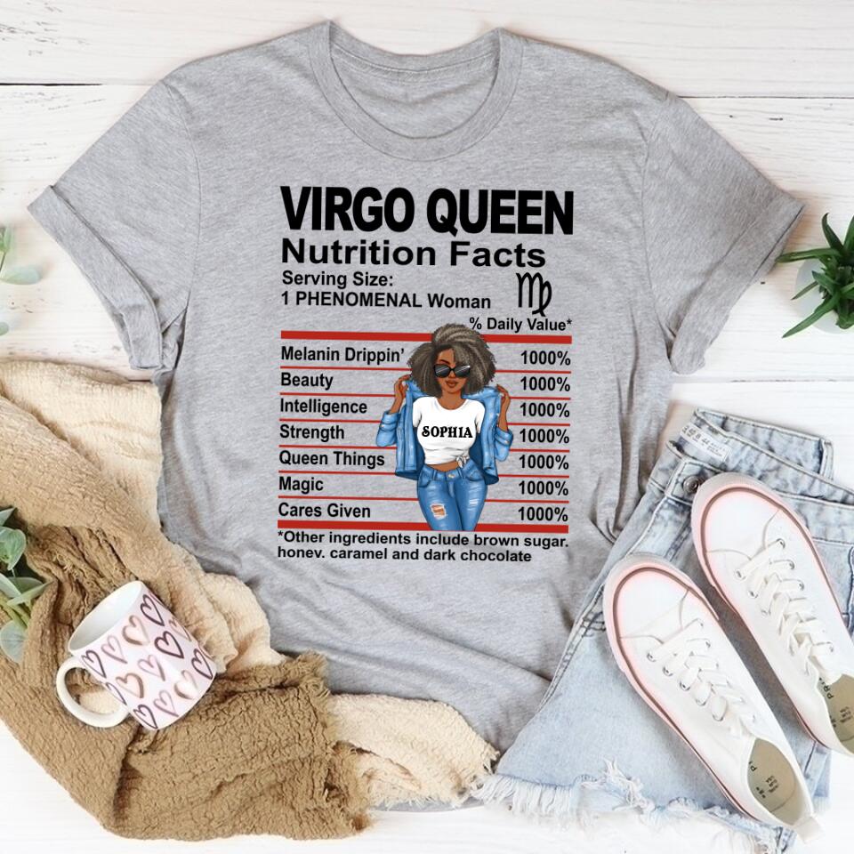 Custom Birthday Shirt, Virgo Zodiac t shirt, Virgo Birthday shirt, Virgo t shirts for ladies, Virgo queen t shirt, Virgo Queen Birthday shirt