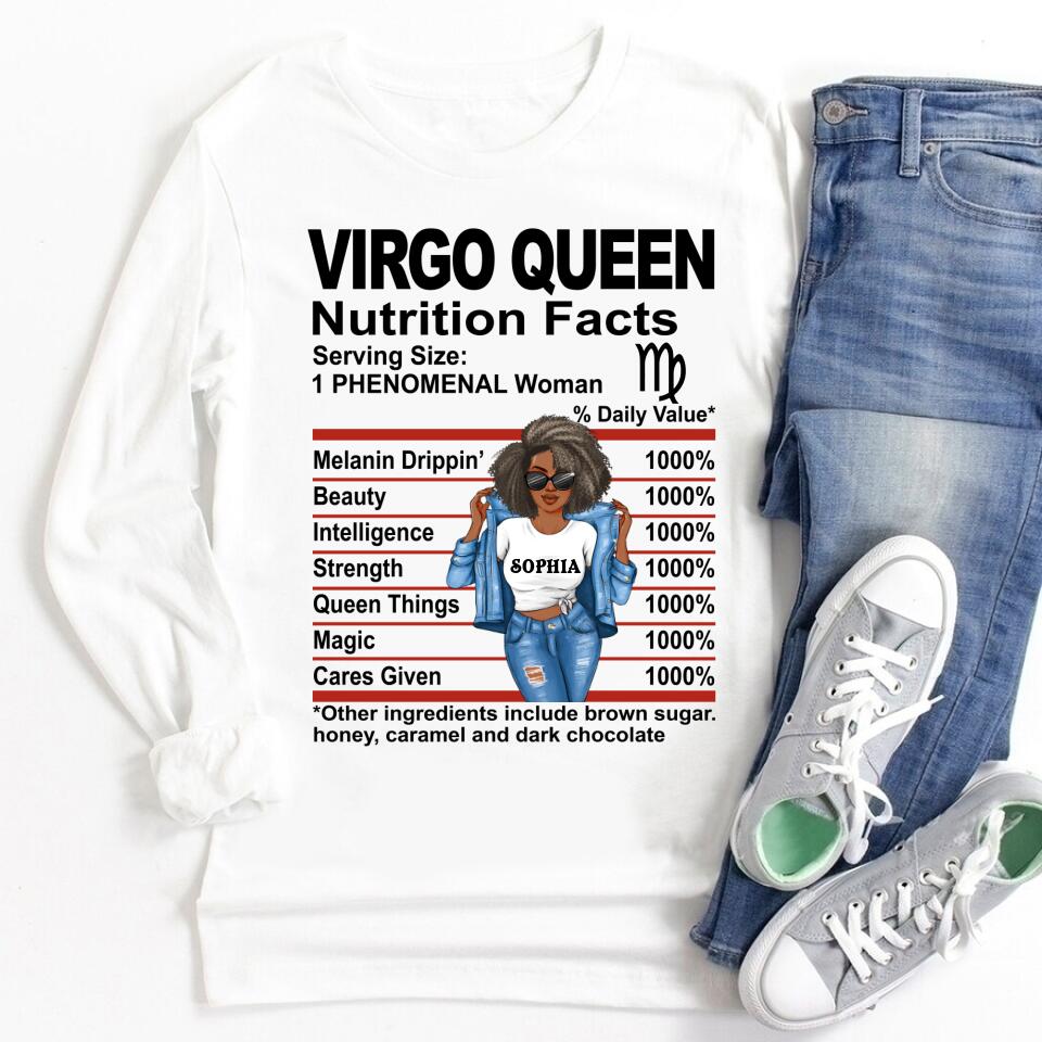 Custom Birthday Shirt, Virgo Zodiac t shirt, Virgo Birthday shirt, Virgo t shirts for ladies, Virgo queen t shirt, Virgo Queen Birthday shirt