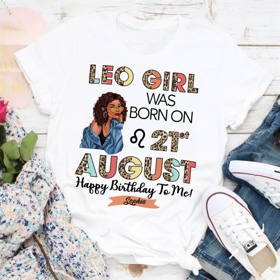 Custom Birthday Shirt, Leo Zodiac t shirt, Leo Birthday shirt, Leo t shirts for ladies, Leo queen t shirt, Leo Queen Birthday shirt