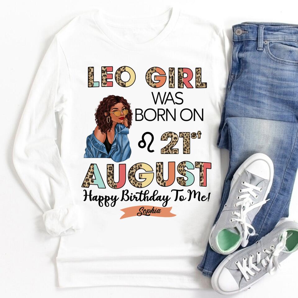 Custom Birthday Shirt, Leo Zodiac t shirt, Leo Birthday shirt, Leo t shirts for ladies, Leo queen t shirt, Leo Queen Birthday shirt