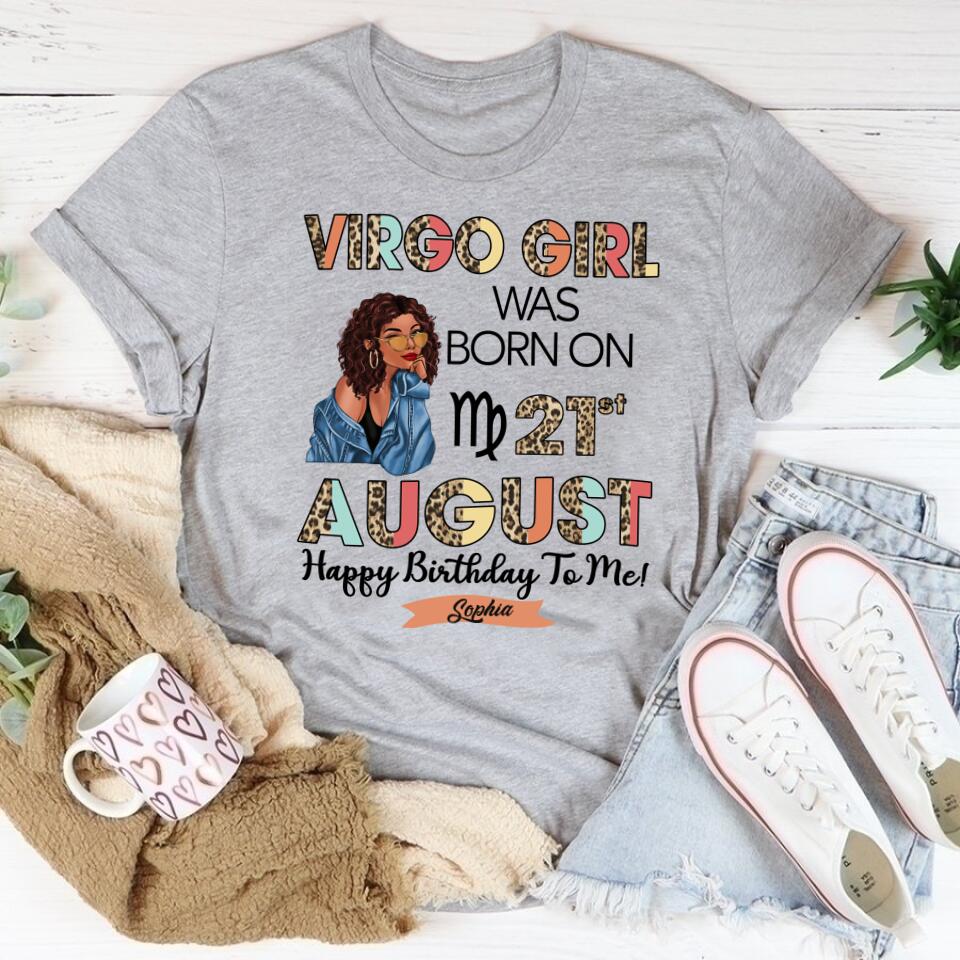 Custom Birthday Shirt, Virgo Zodiac t shirt, Virgo Birthday shirt, Virgo t shirts for ladies, Virgo queen t shirt, Virgo Queen Birthday shirt