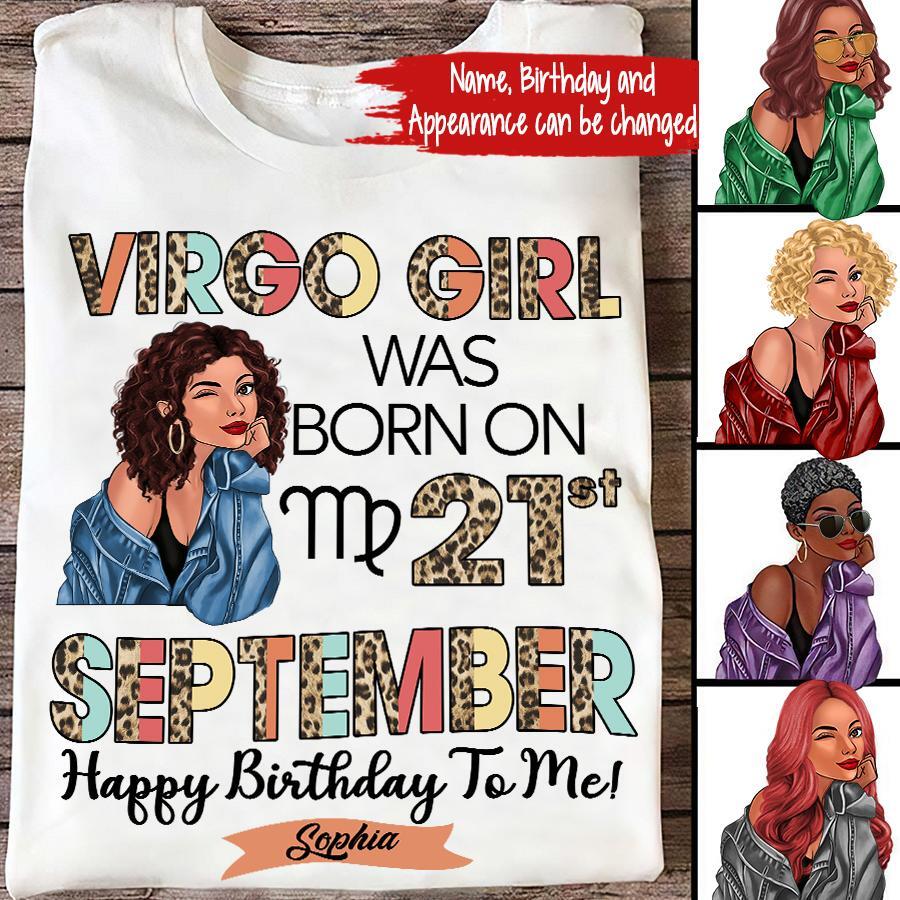 Custom Birthday Shirt, Virgo Zodiac t shirt, Virgo Birthday shirt, Virgo t shirts for ladies, Virgo queen t shirt, Virgo Queen Birthday shirt