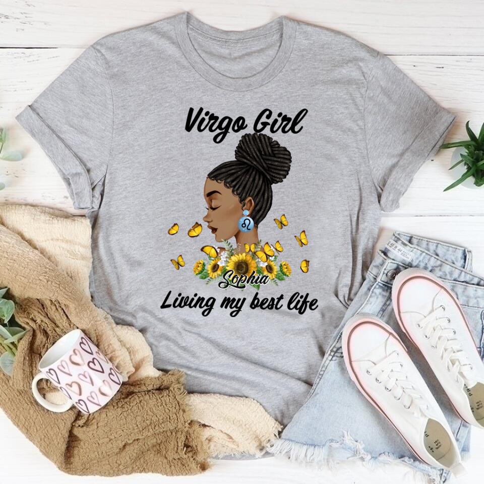 Custom Birthday Shirt, Virgo Zodiac t shirt, Virgo Birthday shirt, Virgo t shirts for ladies, Virgo queen t shirt, Virgo Queen Birthday shirt