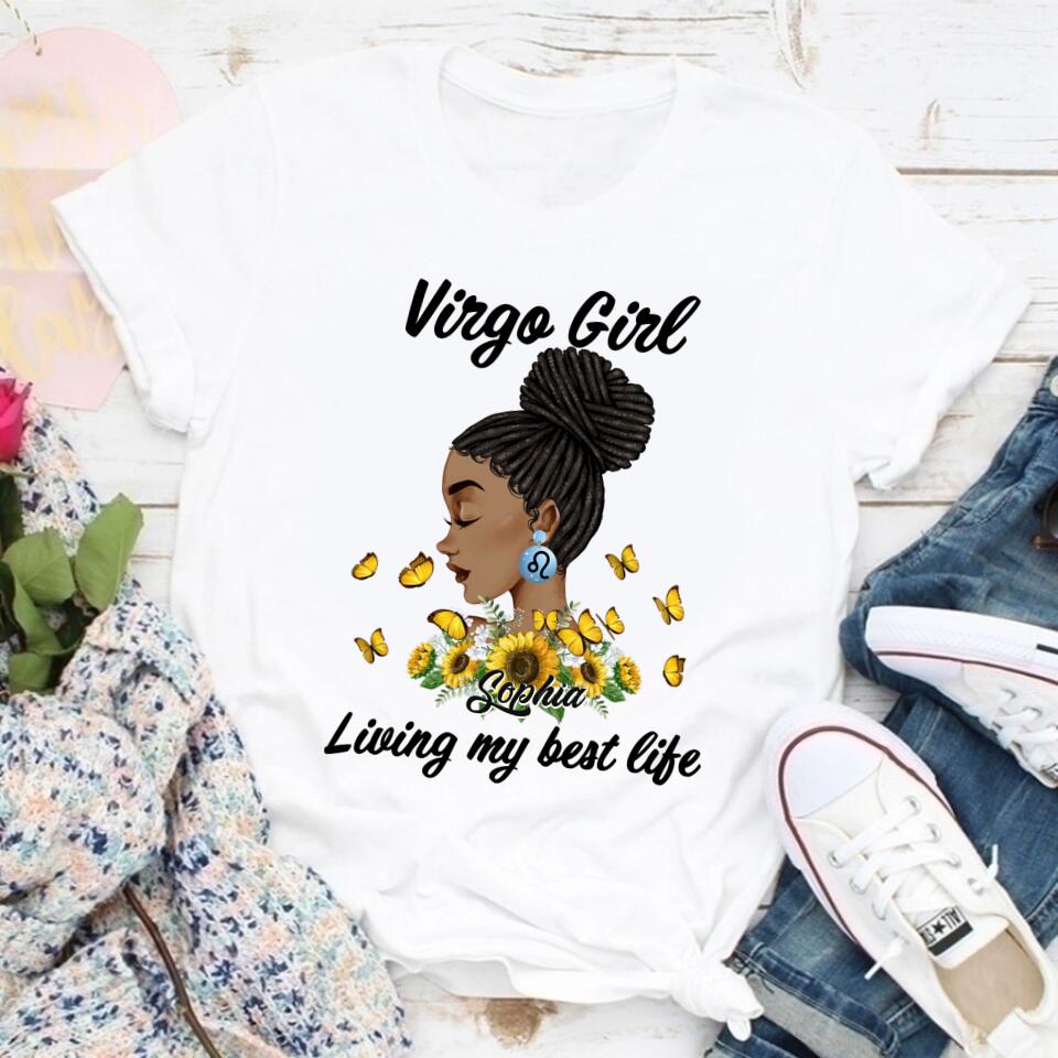 Custom Birthday Shirt, Virgo Zodiac t shirt, Virgo Birthday shirt, Virgo t shirts for ladies, Virgo queen t shirt, Virgo Queen Birthday shirt
