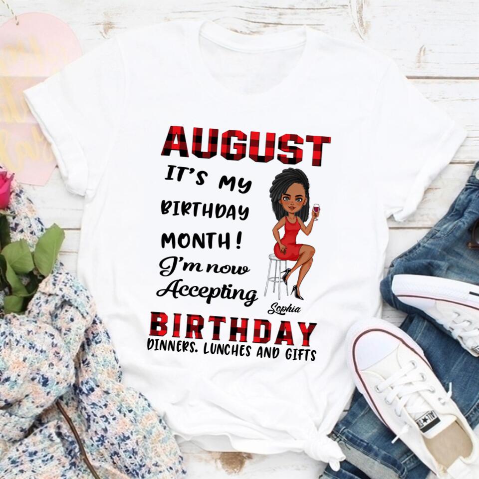 August Birthday Shirt, Custom Birthday Shirt, Queens Born In August, August Birthday Shirts For Woman, August Birthday Gifts