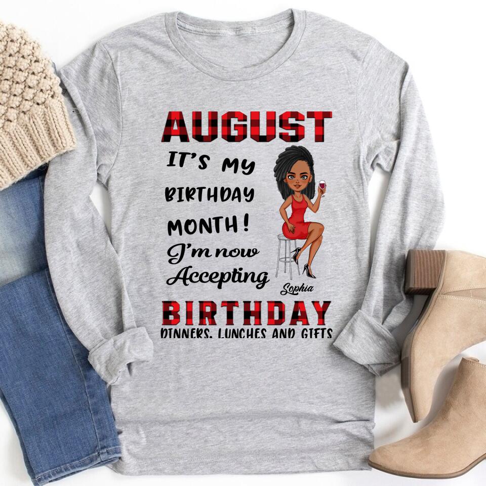 August Birthday Shirt, Custom Birthday Shirt, Queens Born In August, August Birthday Shirts For Woman, August Birthday Gifts