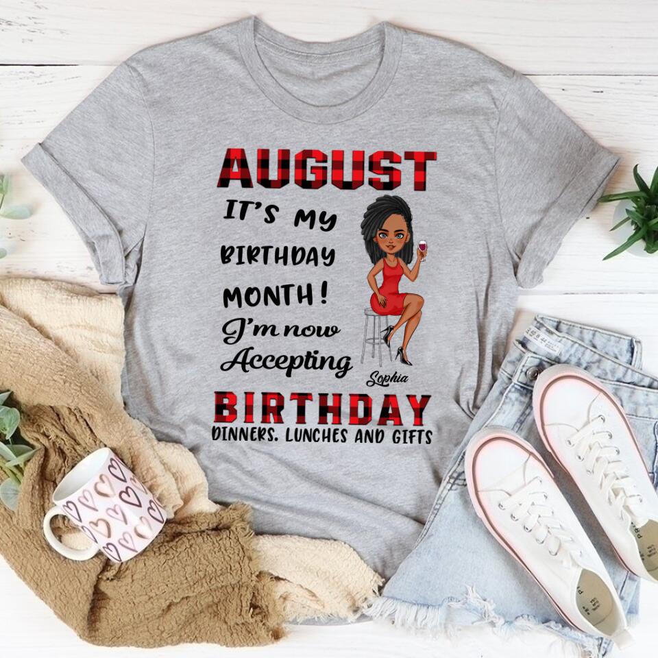 August Birthday Shirt, Custom Birthday Shirt, Queens Born In August, August Birthday Shirts For Woman, August Birthday Gifts