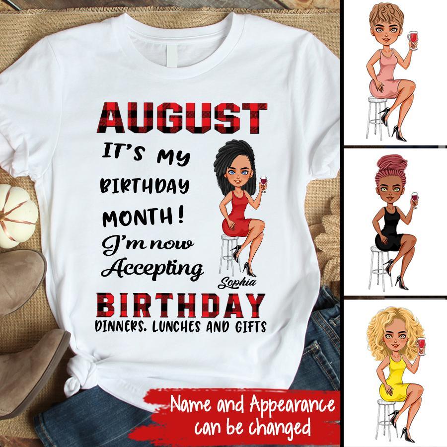 August Birthday Shirt, Custom Birthday Shirt, Queens Born In August, August Birthday Shirts For Woman, August Birthday Gifts