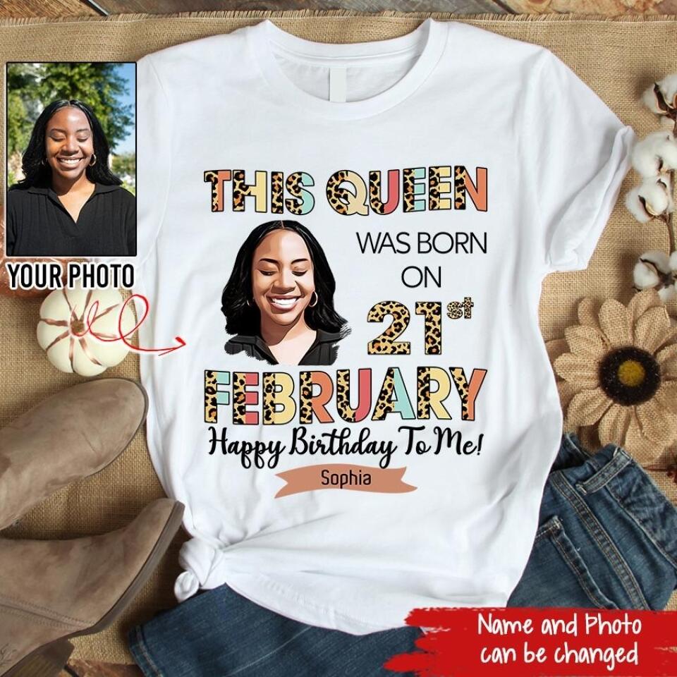 Custom February Birthday Shirt For Woman, Queens Are Born In February Gifts, Melanin Afro Woman Shirt, Black Girl Tee, Afro Queen Gift