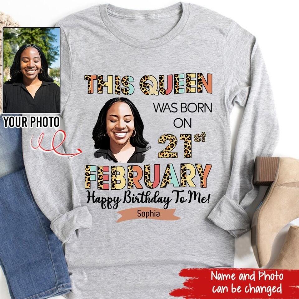 Custom February Birthday Shirt For Woman, Queens Are Born In February Gifts, Melanin Afro Woman Shirt, Black Girl Tee, Afro Queen Gift