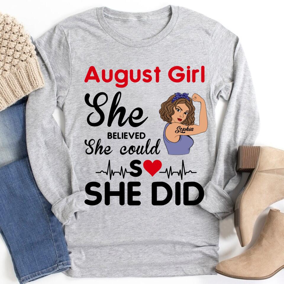 August Birthday Shirt, Custom Birthday Shirt, Queens Born In August, August Birthday Shirts For Woman, August Birthday Gifts