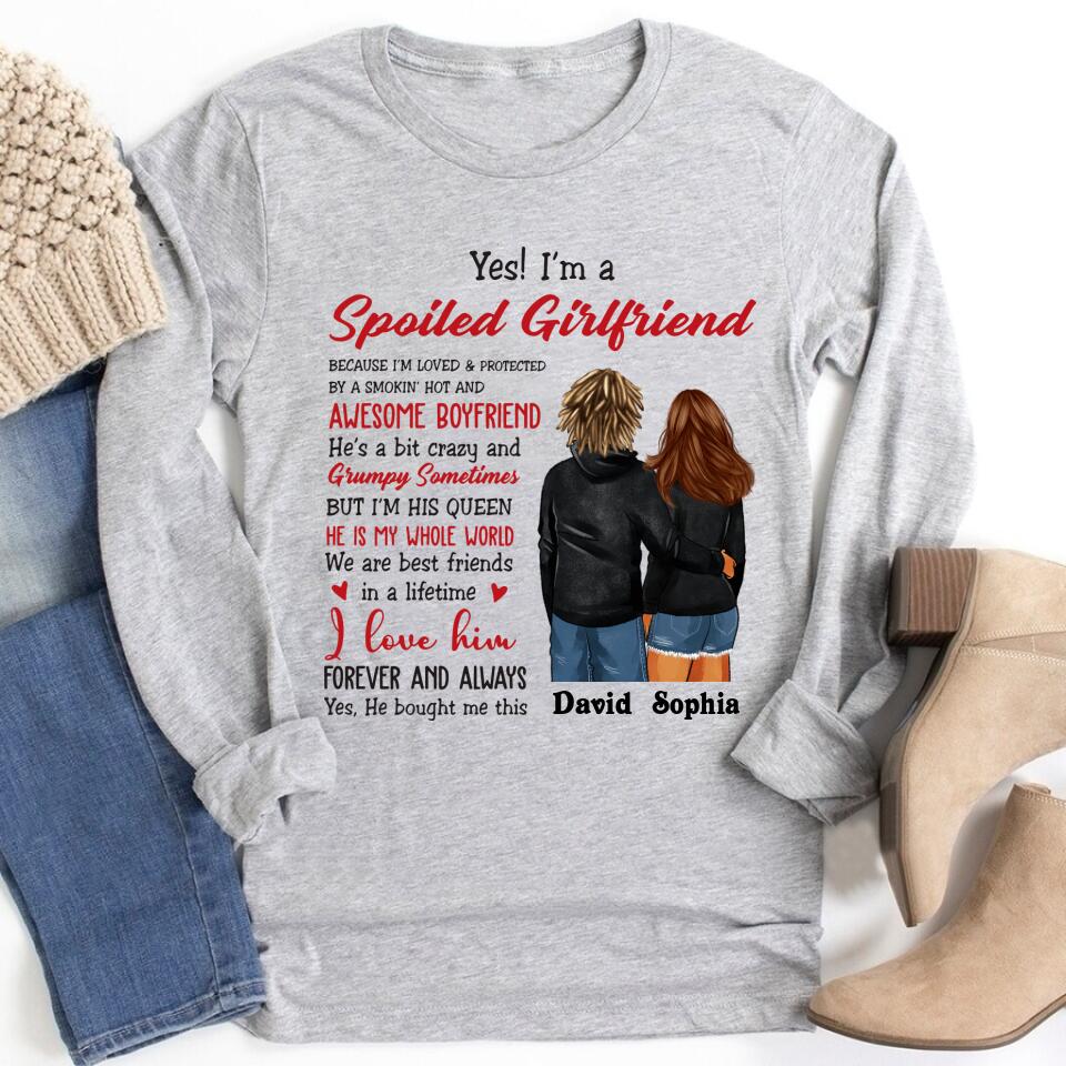 Personalized Gifts For Girlfriend, Girlfriend Shirt, I Llove My Girlfriend Shirt, Best Gift For Girlfriend, Gift ideas for girlfriend, gifts for gf, long distance Relationship Gifts For Her