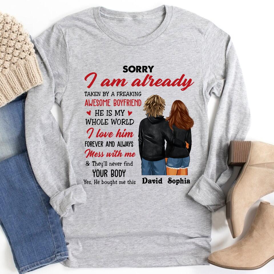 Personalized Gifts For Girlfriend, Girlfriend Shirt, I Llove My Girlfriend Shirt, Best Gift For Girlfriend, Gift ideas for girlfriend, gifts for gf, long distance Relationship Gifts For Her