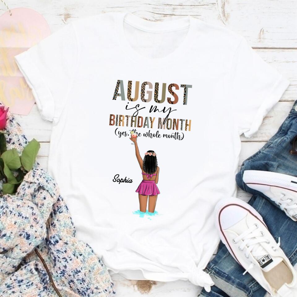 August Birthday Shirt, Custom Birthday Shirt, Queens are Born In August, August Birthday Shirts For Woman, August Birthday Gifts