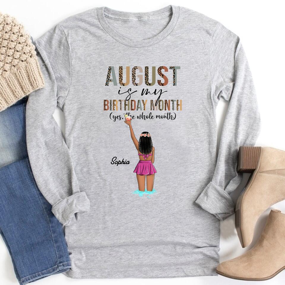 August Birthday Shirt, Custom Birthday Shirt, Queens are Born In August, August Birthday Shirts For Woman, August Birthday Gifts