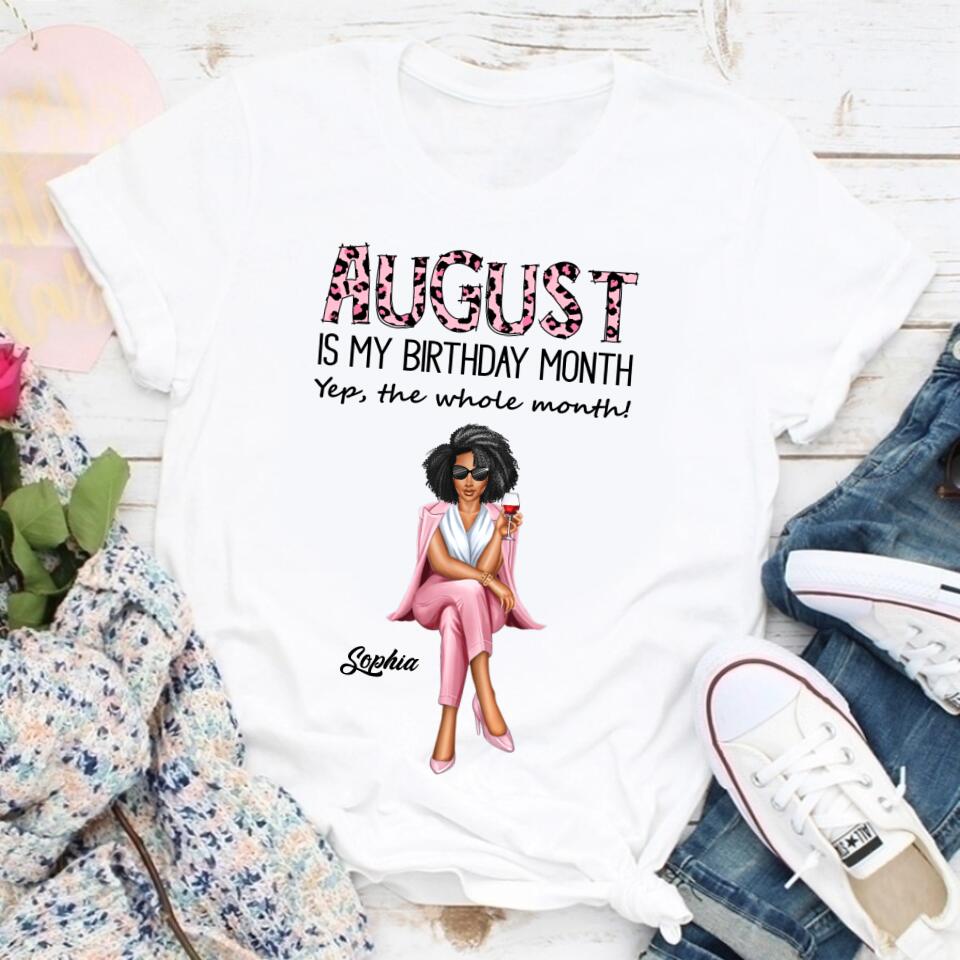 August Birthday Shirt, Custom Birthday Shirt, Queens are Born In August, August Birthday Shirts For Woman, August Birthday Gifts