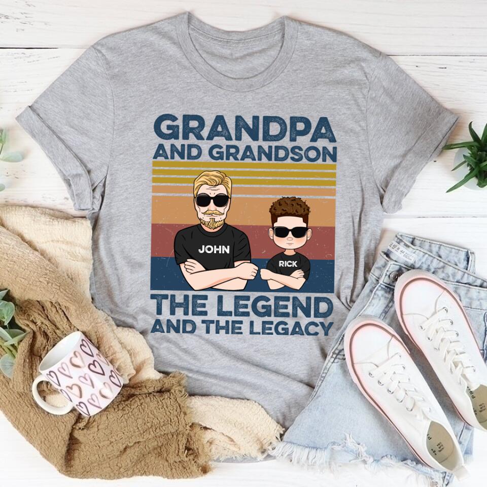 Personalized Grandpa Shirts, Grandpa Shirt, Funny Grandpa Shirts, Grandpa The Man The Myth The Legend, Grandpa Gift Ideas