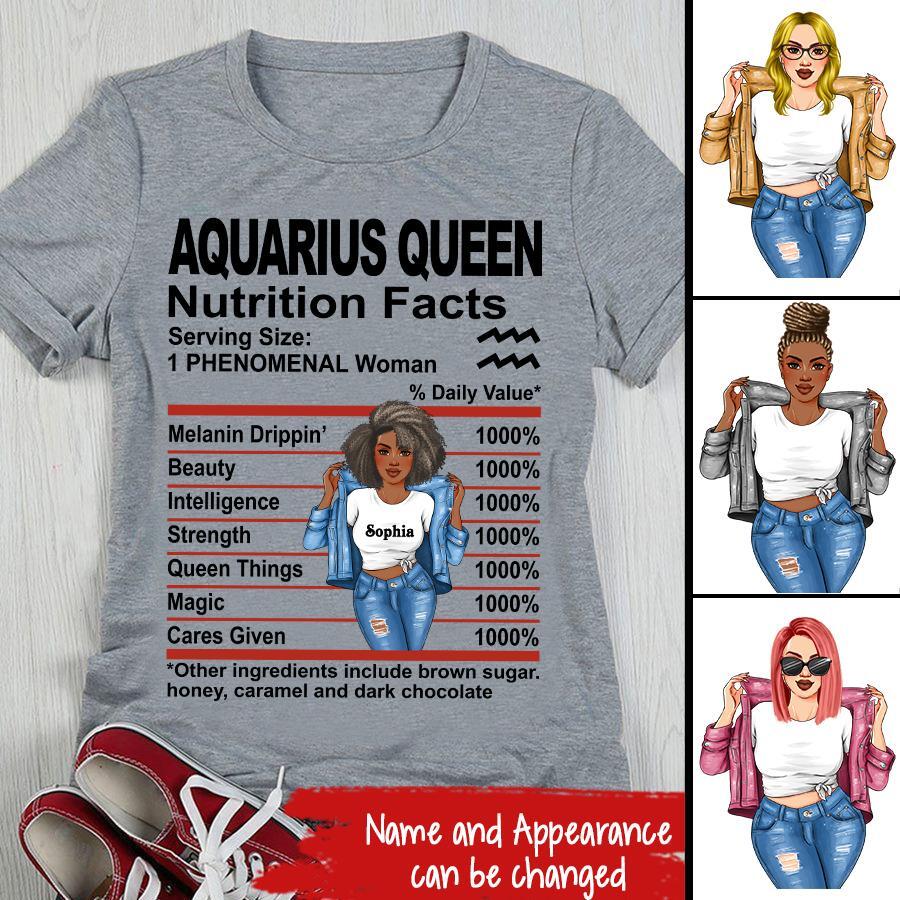 Custom Birthday Shirt, Aquarius Zodiac t shirt, Aquarius Birthday shirt, Aquarius t shirts for ladies, Aquarius queen t shirt, Aquarius Queen Birthday shirt