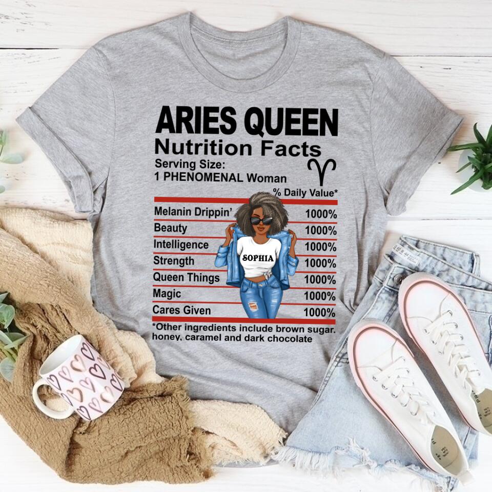 Custom Birthday Shirt, Aries Zodiac t shirt, Aries Birthday shirt, Aries t shirts for ladies, Aries queen t shirt, Aries Queen Birthday shirt