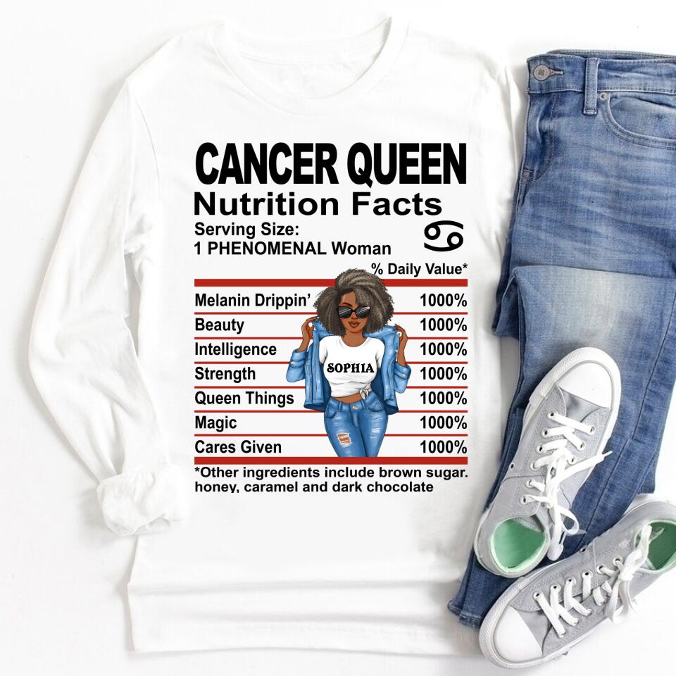 Custom Birthday Shirt, Cancer Zodiac t shirt, Cancer  Birthday shirt, Cancer  t shirts for ladies, Cancer  queen t shirt, Cancer  Queen Birthday shirt