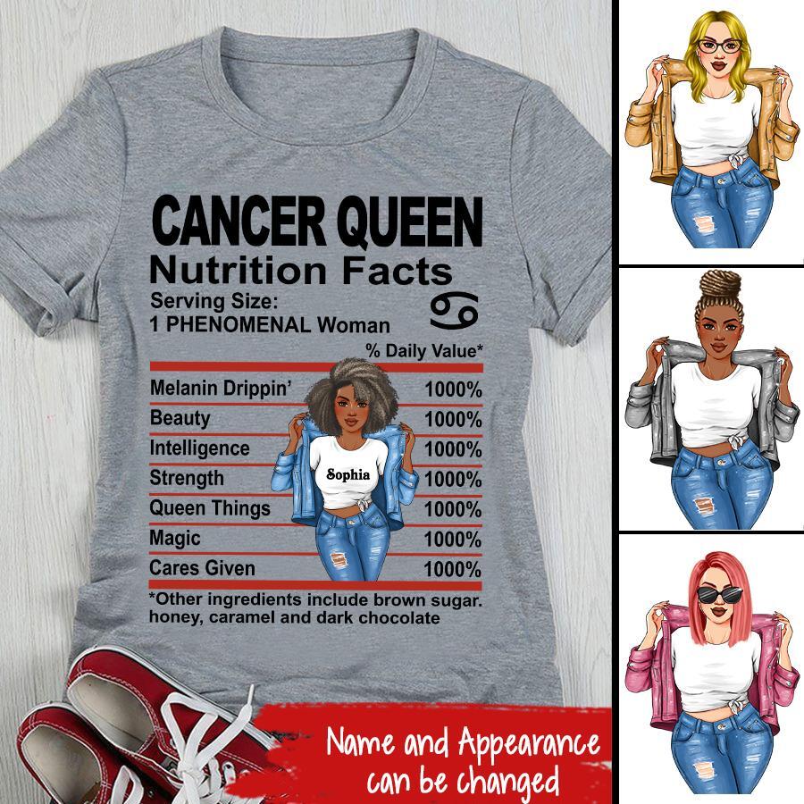 Custom Birthday Shirt, Cancer Zodiac t shirt, Cancer  Birthday shirt, Cancer  t shirts for ladies, Cancer  queen t shirt, Cancer  Queen Birthday shirt