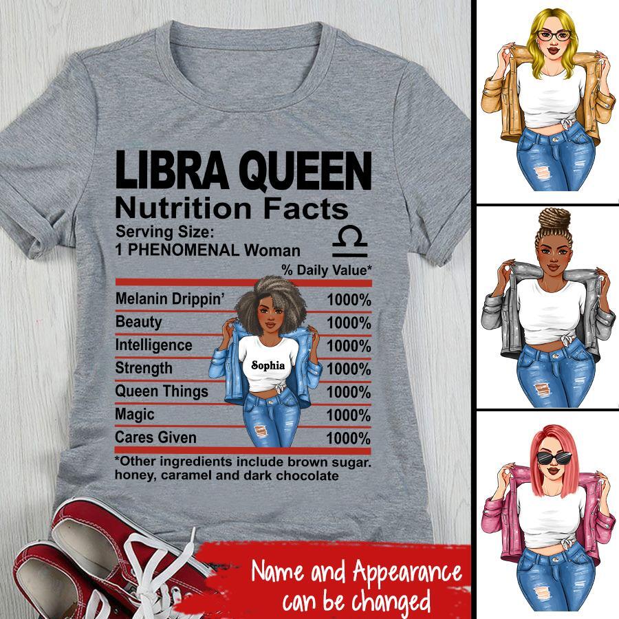 Custom Birthday Shirt, Libra Zodiac t shirt, Libra Birthday shirt, Libra t shirts for ladies, Libra queen t shirt, Libra Queen Birthday shirt