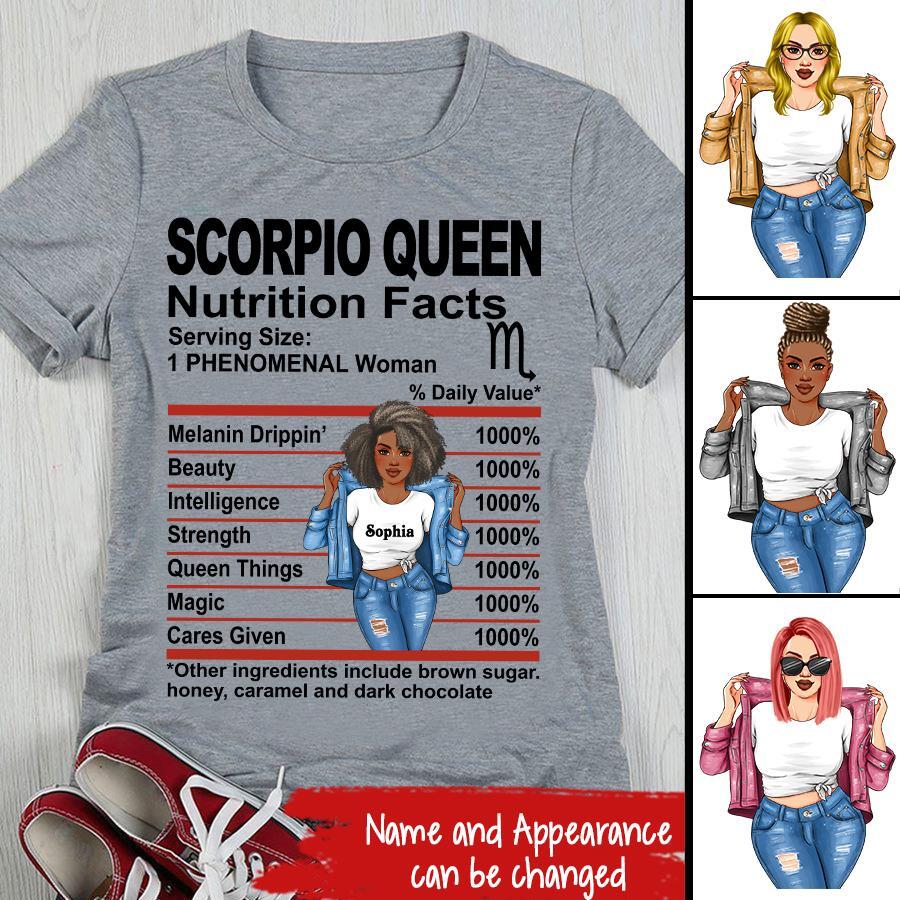Custom Birthday Shirt, Scorpio Zodiac t shirt, Scorpio Birthday shirt, Scorpio t shirts for ladies, Scorpio queen t shirt, Scorpio Queen Birthday shirt