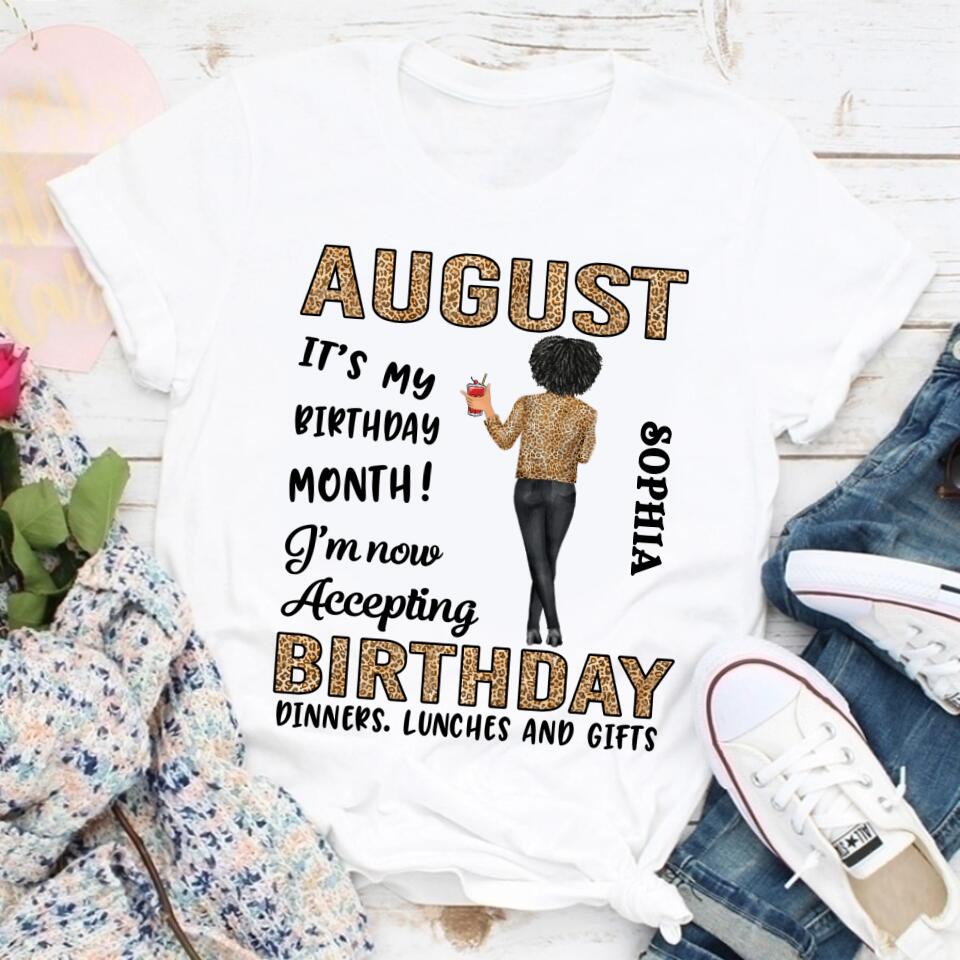 August Birthday Shirt, Custom Birthday Shirt, Queens are Born In August, August Birthday Shirts For Woman, August Birthday Gifts