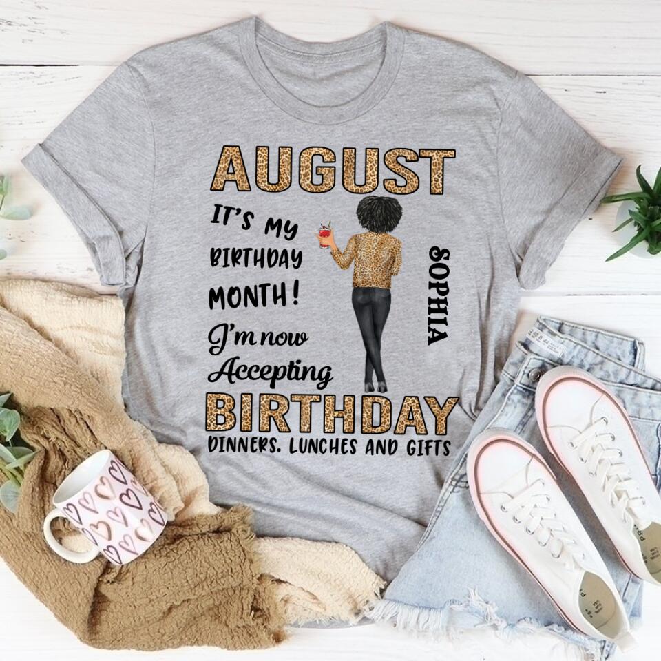 August Birthday Shirt, Custom Birthday Shirt, Queens are Born In August, August Birthday Shirts For Woman, August Birthday Gifts
