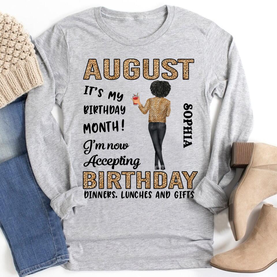 August Birthday Shirt, Custom Birthday Shirt, Queens are Born In August, August Birthday Shirts For Woman, August Birthday Gifts
