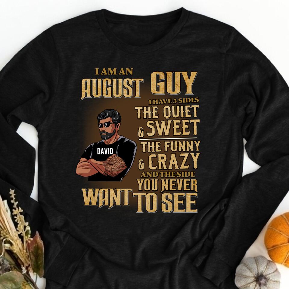 August Birthday Shirt, Custom Birthday Shirt, A Black King was born in August, August Birthday Shirts For Man, August Birthday Gifts