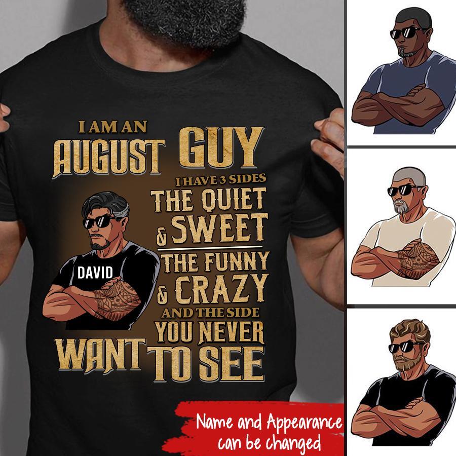 August Birthday Shirt, Custom Birthday Shirt, A Black King was born in August, August Birthday Shirts For Man, August Birthday Gifts