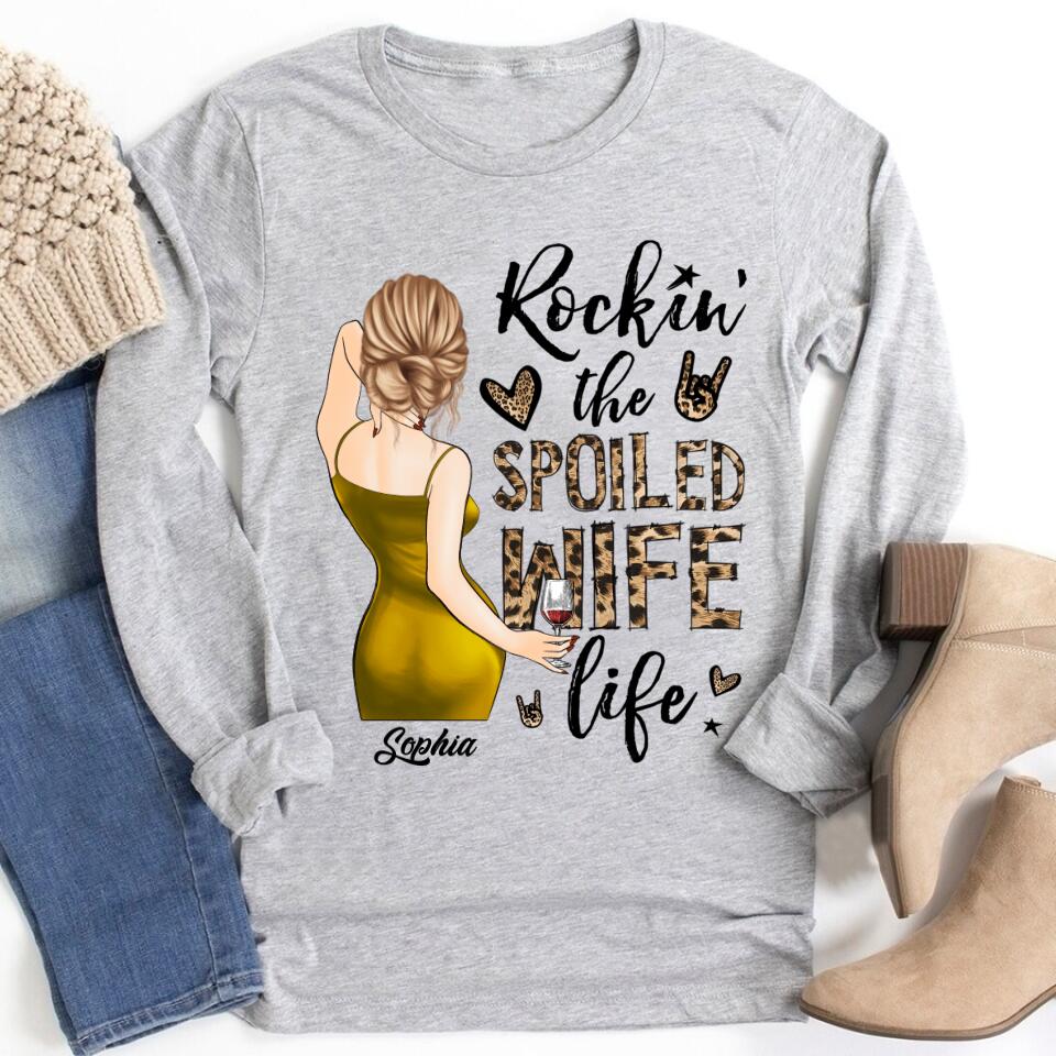 Wife Shirt, Custom T Shirt, I Love My Wife Shirt, Spoiled Wife Shirt, Gift For Wife, Wifey T Shirt, Gift Ideas For Wife