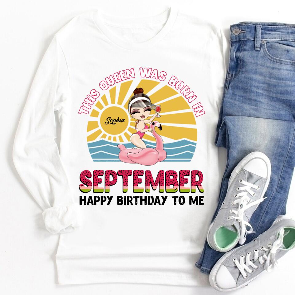September Birthday Shirt, Custom Birthday Shirt, Queens are Born In September, September Birthday Shirts For Woman, September Birthday Gifts