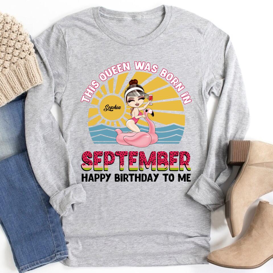 September Birthday Shirt, Custom Birthday Shirt, Queens are Born In September, September Birthday Shirts For Woman, September Birthday Gifts