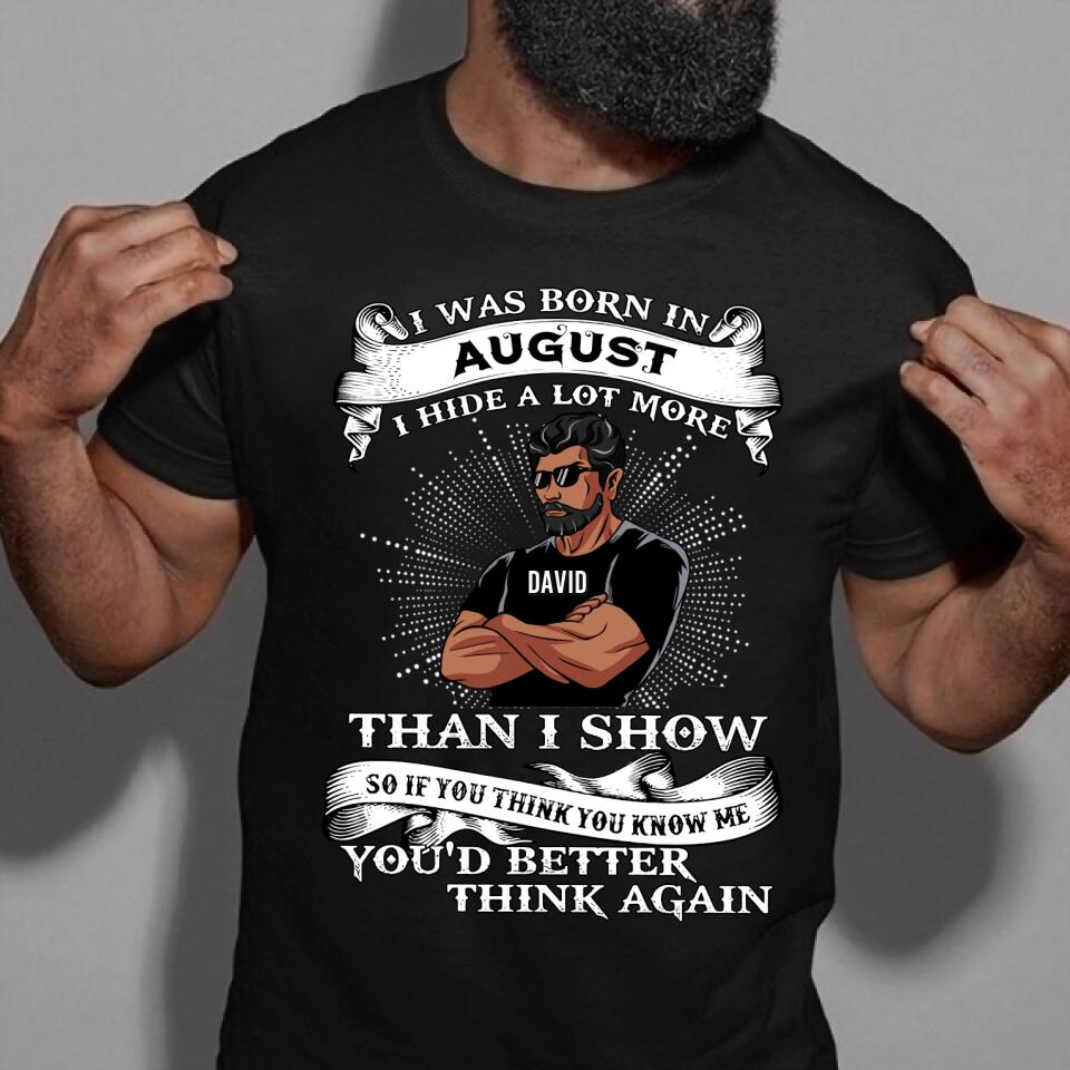August Birthday Shirt, Custom Birthday Shirt, A Black King was born in August, August Birthday Shirts For Man, August Birthday Gifts