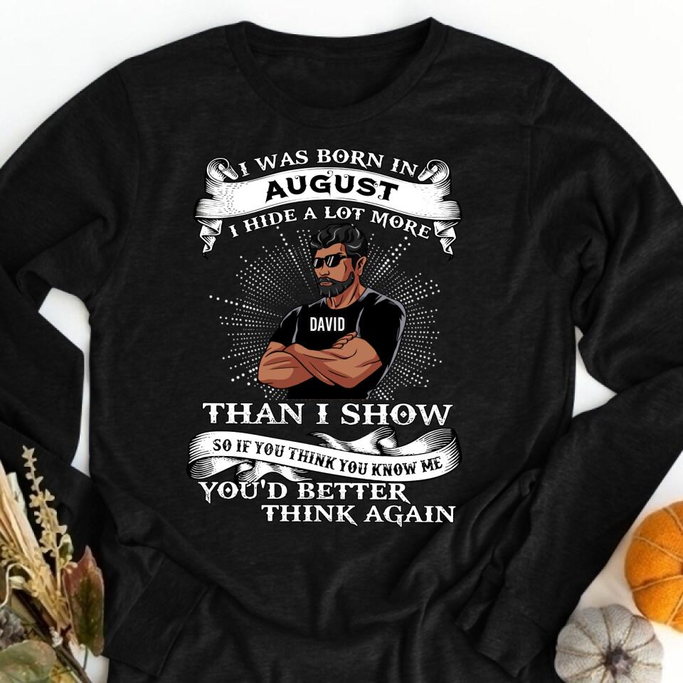 August Birthday Shirt, Custom Birthday Shirt, A Black King was born in August, August Birthday Shirts For Man, August Birthday Gifts