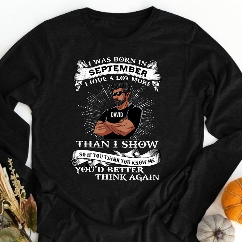 September Birthday Shirt, Custom Birthday Shirt, A Black King was born in September, September Birthday Shirts For Man, September Birthday Gifts