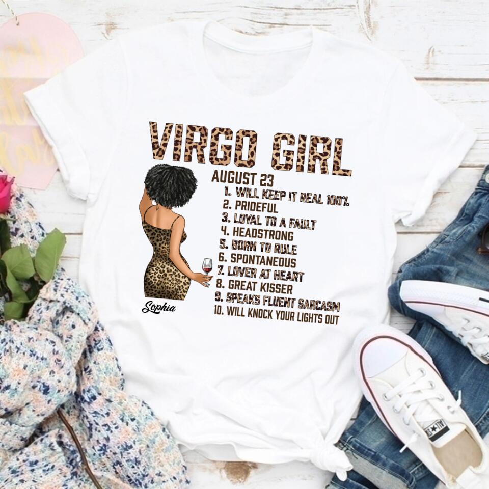 Custom October Birthday Shirt For Woman, Queens are Born In October Gifts, Melanin Afro Woman Shirt, Black Girl Tee, Afro Queen Gift