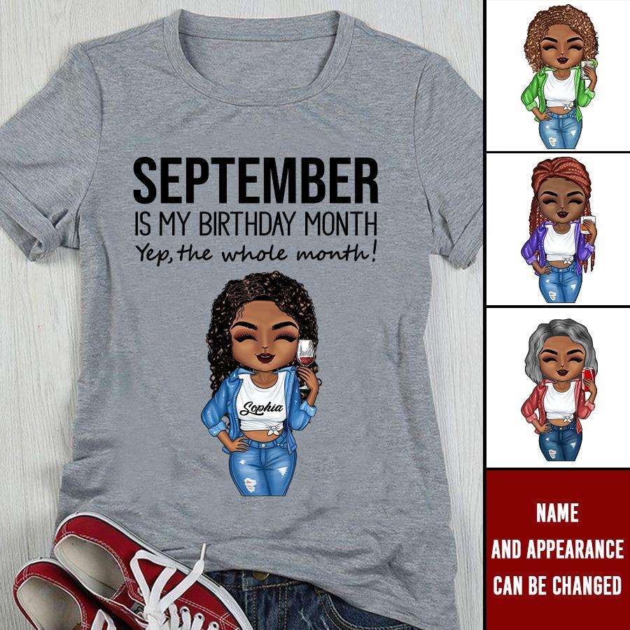 September Birthday Shirt, Custom Birthday Shirt, Queens are Born In September, September Birthday Shirts For Woman, September Birthday Gifts