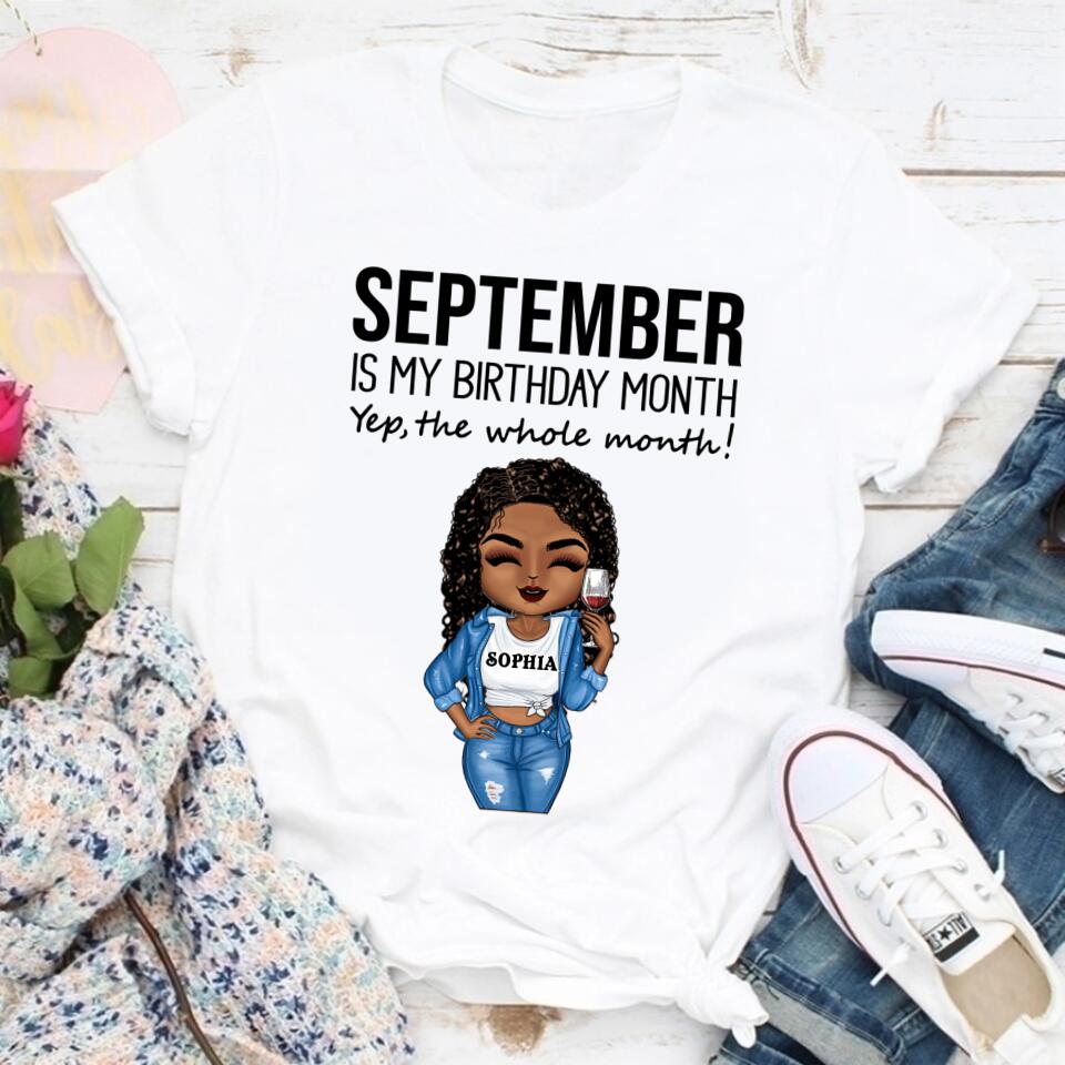 September Birthday Shirt, Custom Birthday Shirt, Queens are Born In September, September Birthday Shirts For Woman, September Birthday Gifts
