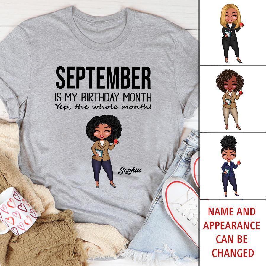 September Birthday Shirt, Custom Birthday Shirt, Queens are Born In September, September Birthday Shirts For Woman, September Birthday Gifts