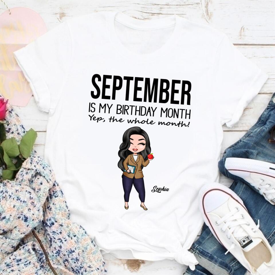 September Birthday Shirt, Custom Birthday Shirt, Queens are Born In September, September Birthday Shirts For Woman, September Birthday Gifts