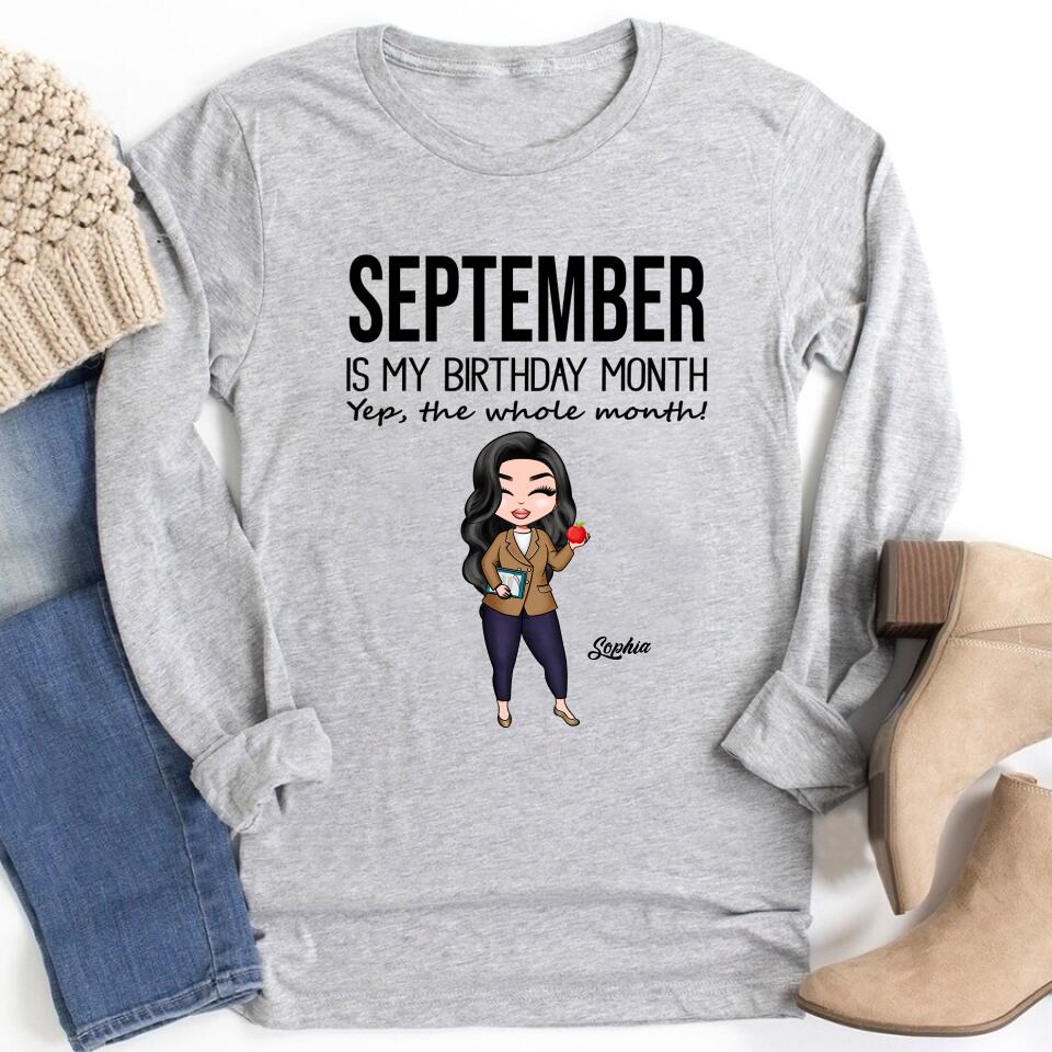 September Birthday Shirt, Custom Birthday Shirt, Queens are Born In September, September Birthday Shirts For Woman, September Birthday Gifts