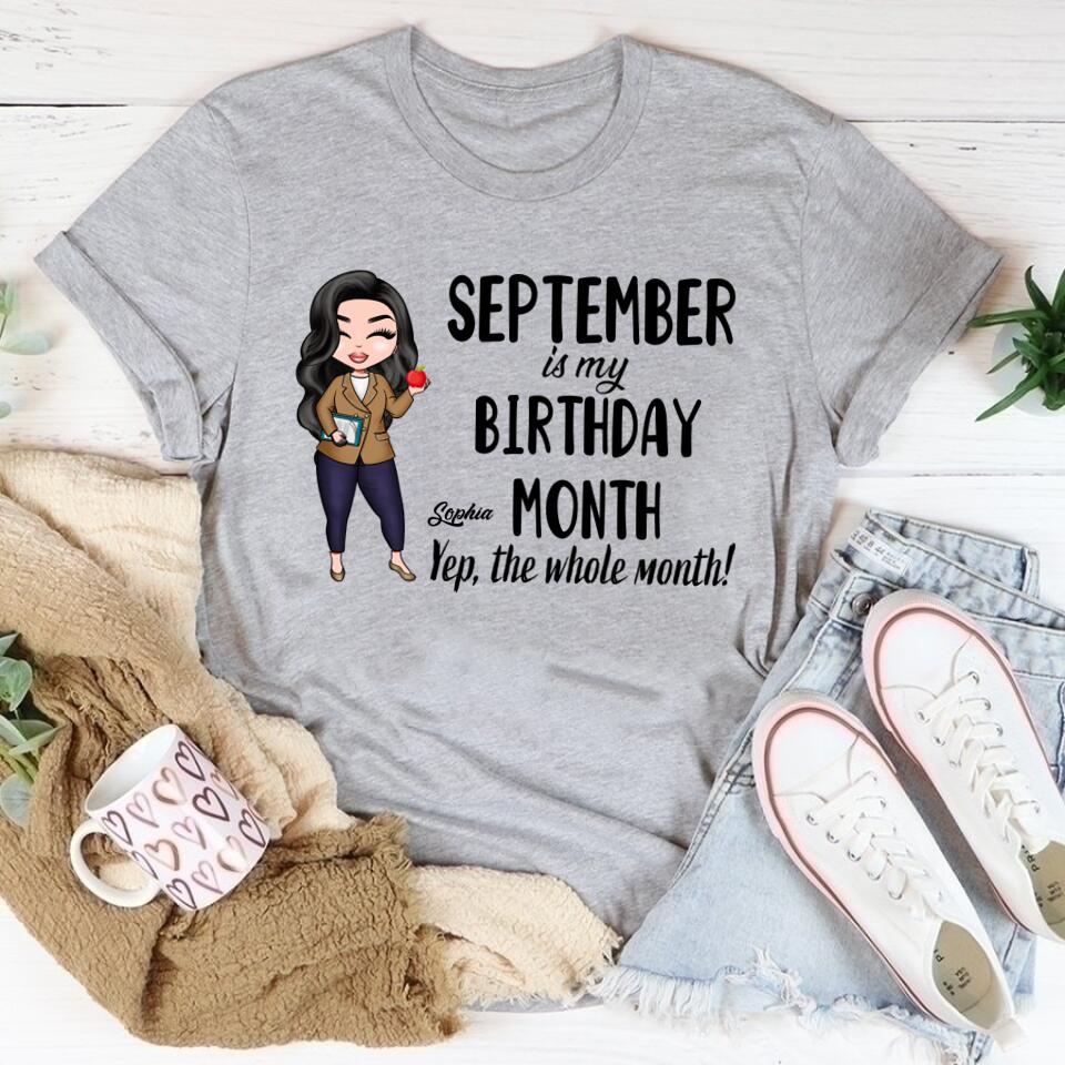 September Birthday Shirt, Custom Birthday Shirt, Queens are Born In September, September Birthday Shirts For Woman, September Birthday Gifts