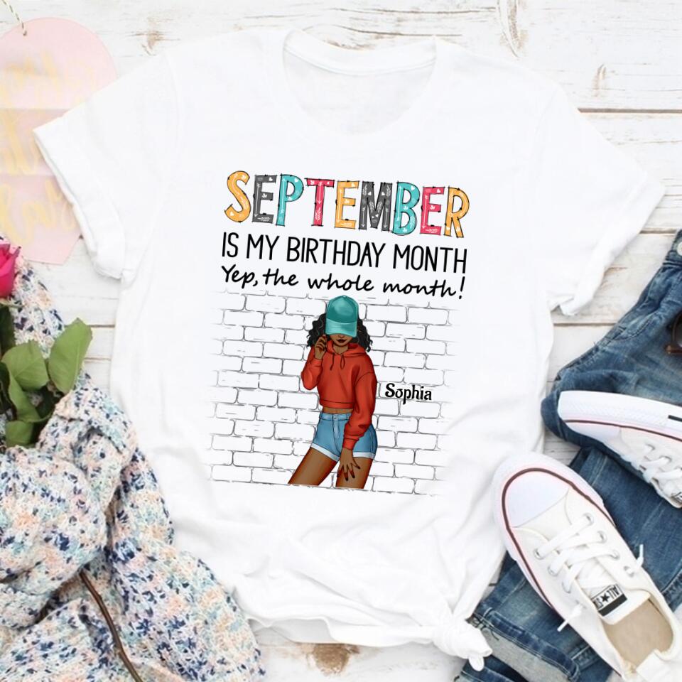 September Birthday Shirt, Custom Birthday Shirt, Queens are Born In September, September Birthday Shirts For Woman, September Birthday Gifts