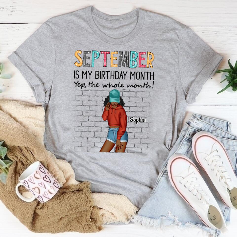 September Birthday Shirt, Custom Birthday Shirt, Queens are Born In September, September Birthday Shirts For Woman, September Birthday Gifts