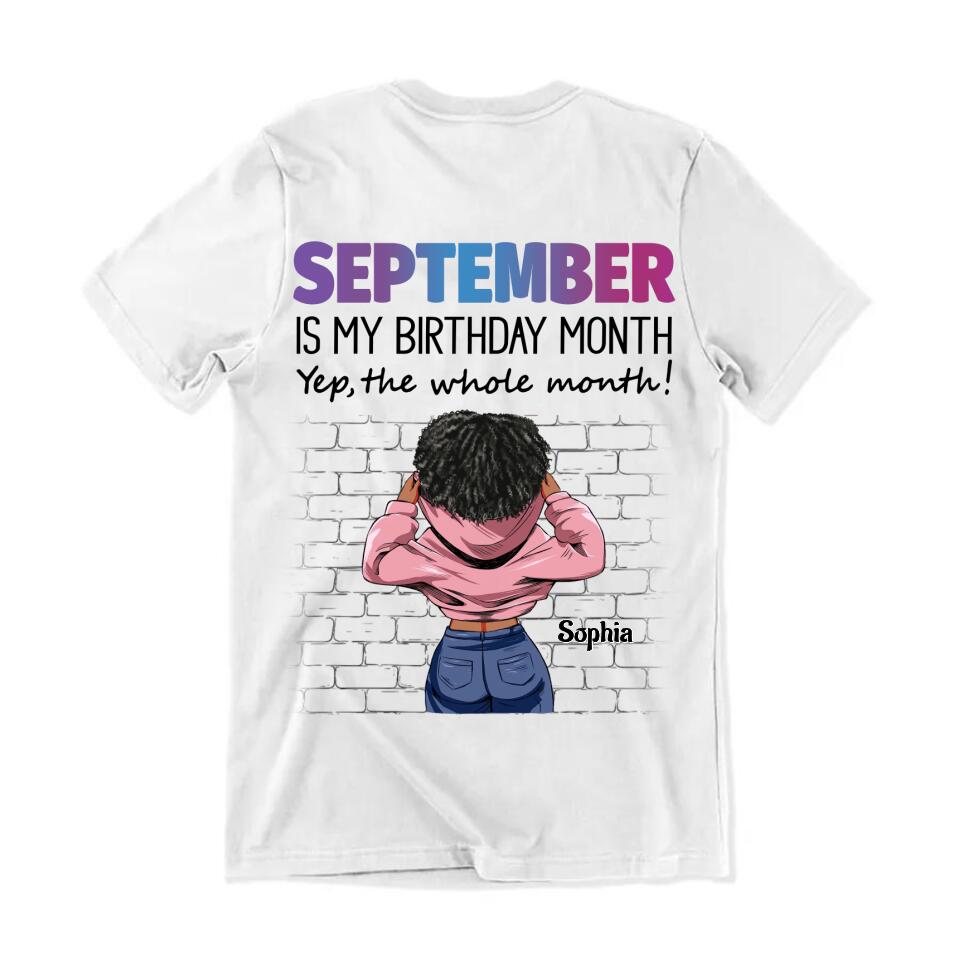 September Birthday Shirt, Custom Birthday Shirt, Queens are Born In September, September Birthday Shirts For Woman, September Birthday Gifts